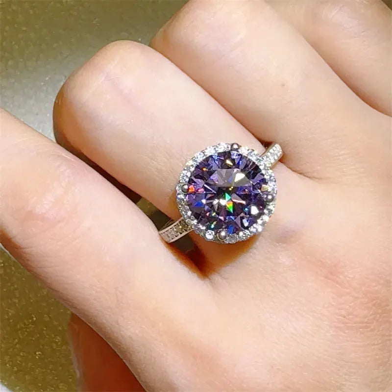3 Carat Moissanite Zircon 925 Sterling Silver Ring by Partner Label