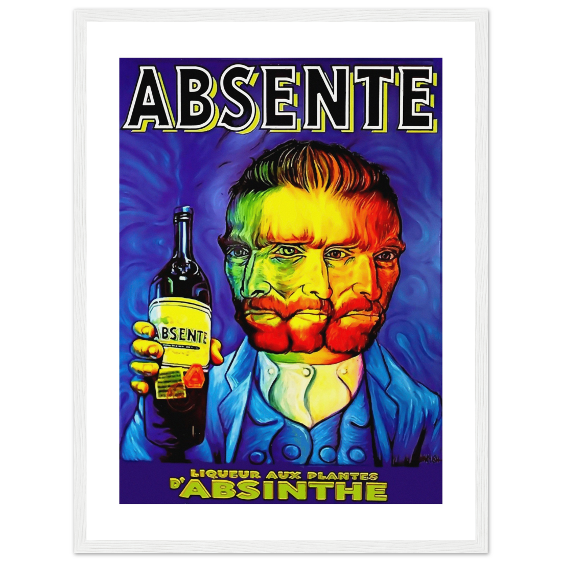 Absente, vintage Absinthe Liquor Advertisement with Van Gogh poster by Art-O-Rama Shop