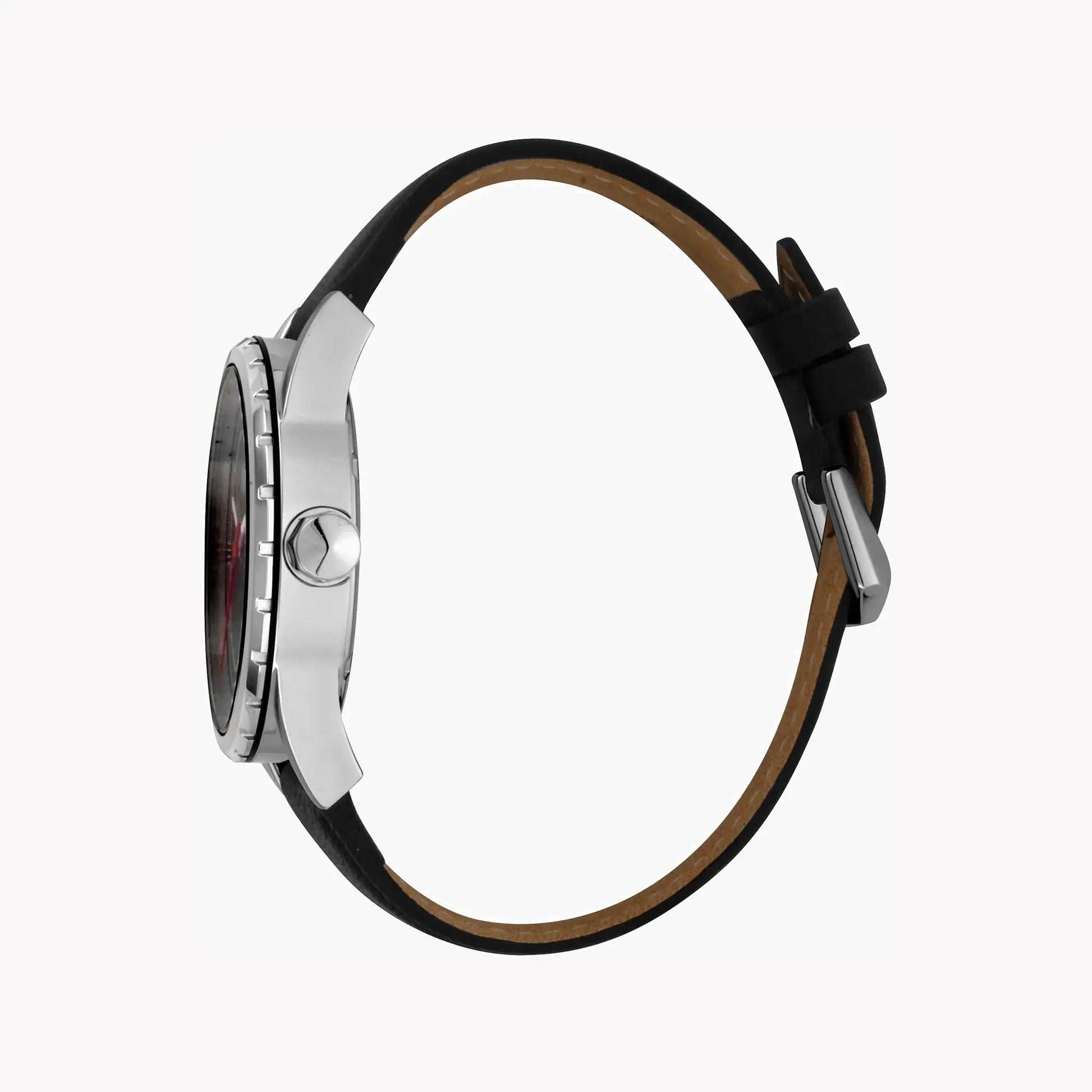 Just Cavalli Men's Black Leather Watch, Silver Case | Jc1g082l0525 by JUST CAVALLI