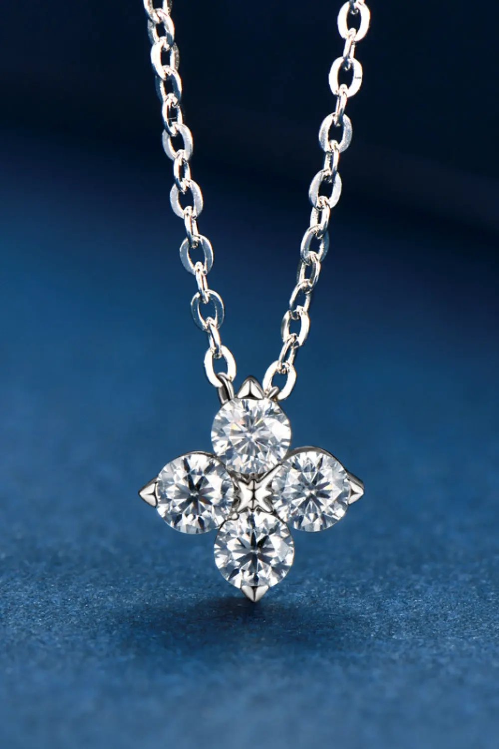 Moissanite Four Leaf Clover Pendant Necklace by Partner Label