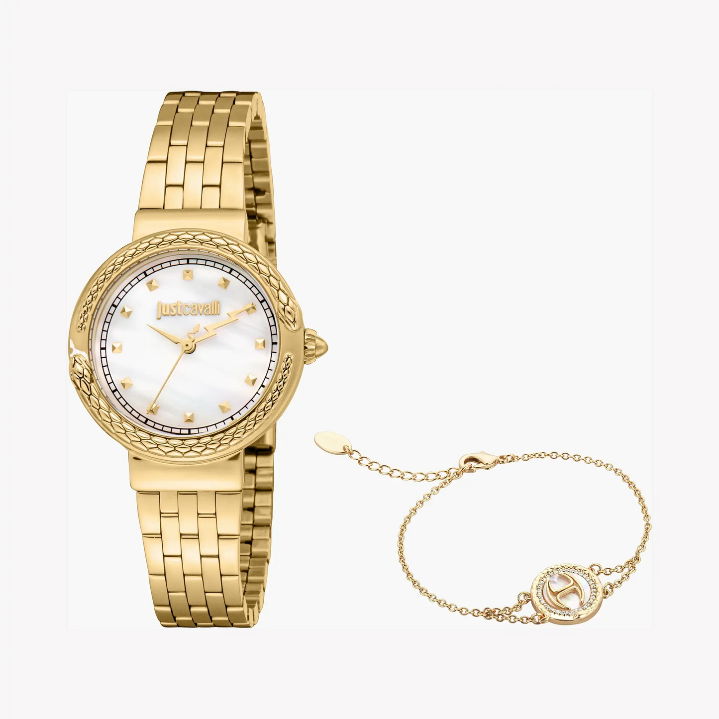 Just Cavalli Women's Gold Watch, White Mother-Of-Pearl Dial | Jc1l311m0025 by JUST CAVALLI