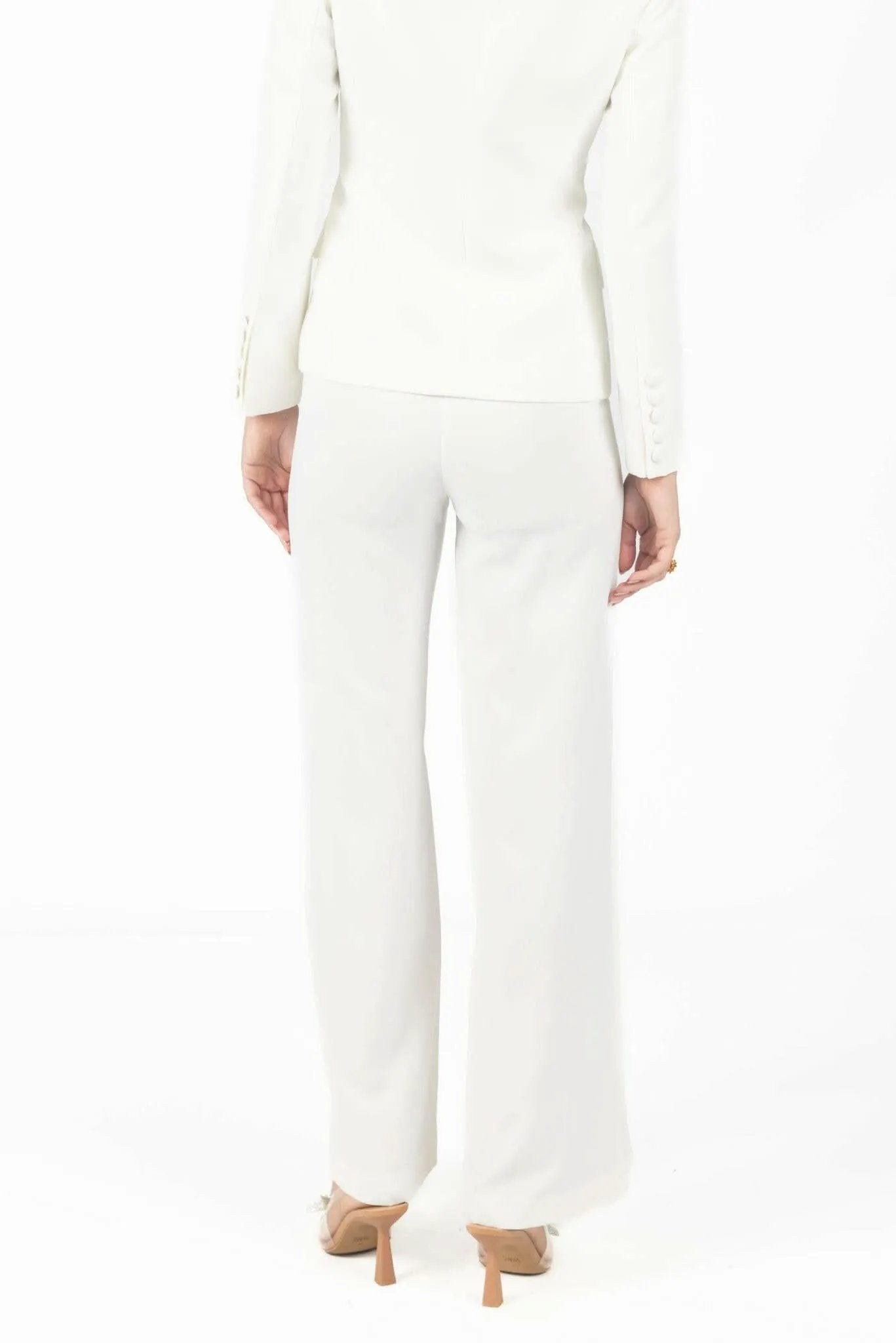 Alana White Pleated Pants by Akalia