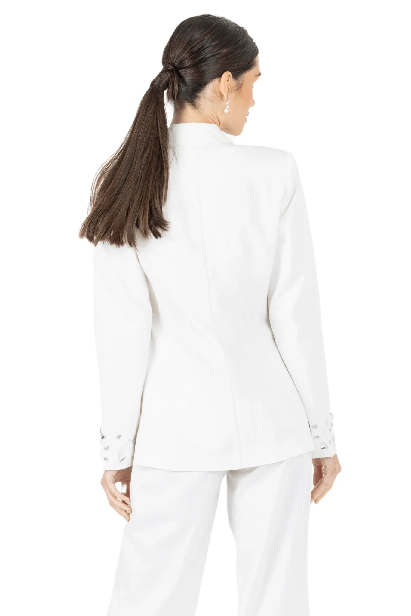 Ameli White Stone Blazer by Akalia