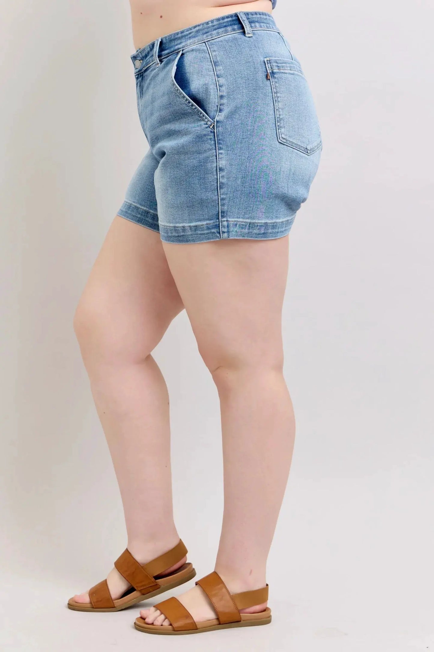 Judy Blue Plus Size High Rise Denim Shorts by Judy Blue
