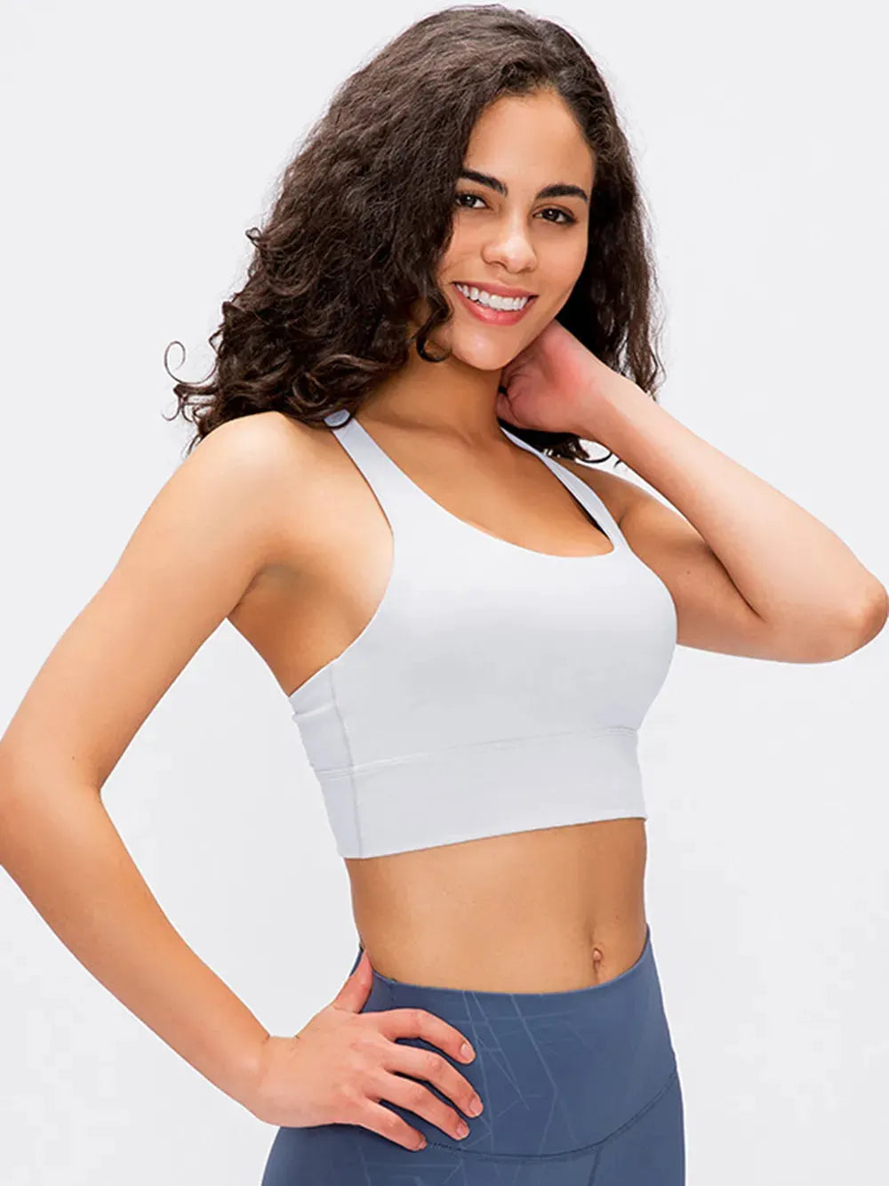 Millennia Crisscross Scoop Neck Active Tank by Millennia