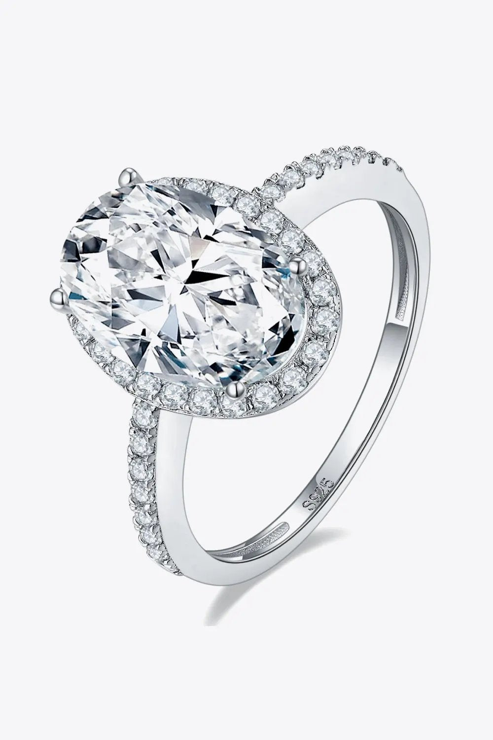 4.5 Carat Moissanite Halo Ring by Partner Label