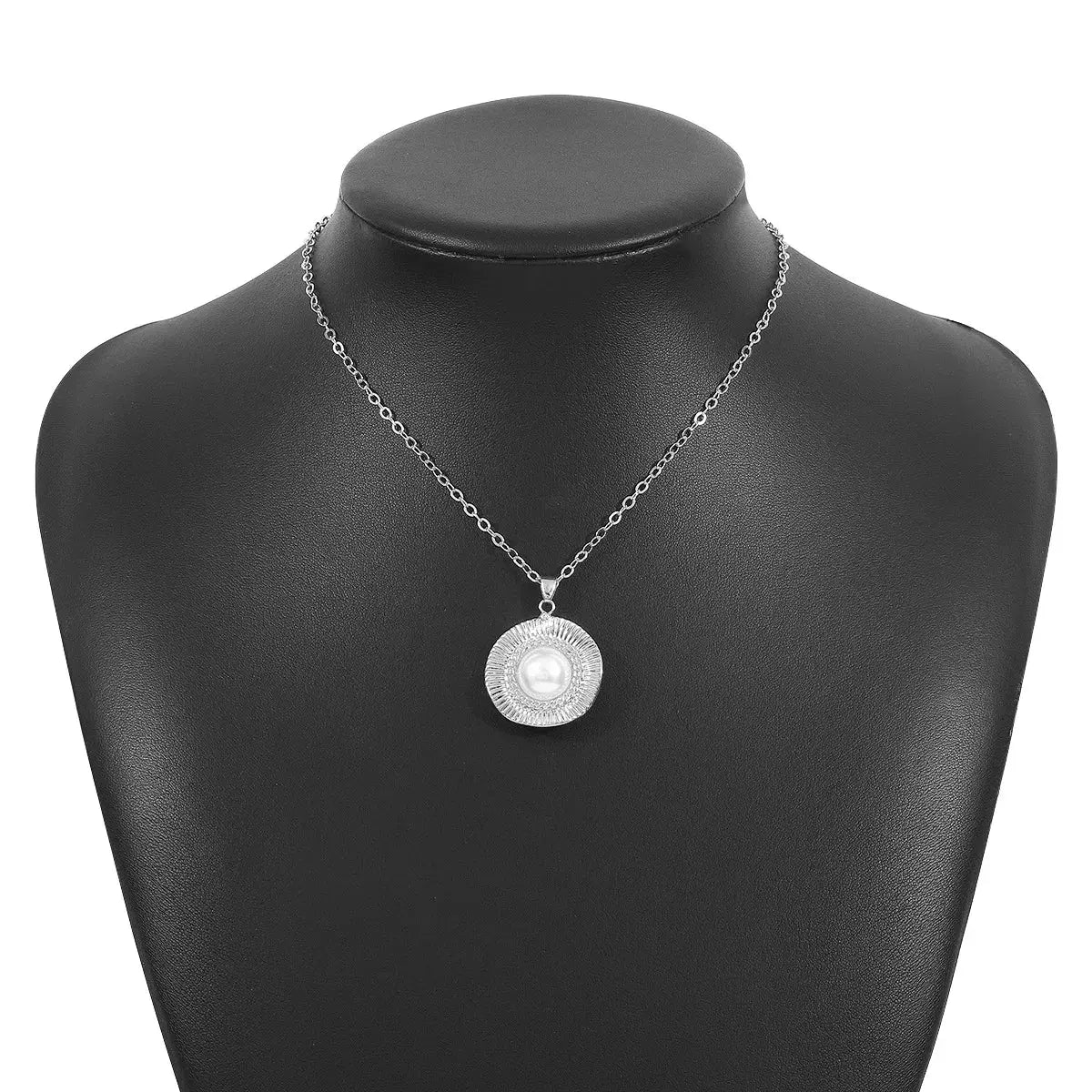 Alloy Pearl Pendant Necklace by Partner Labels