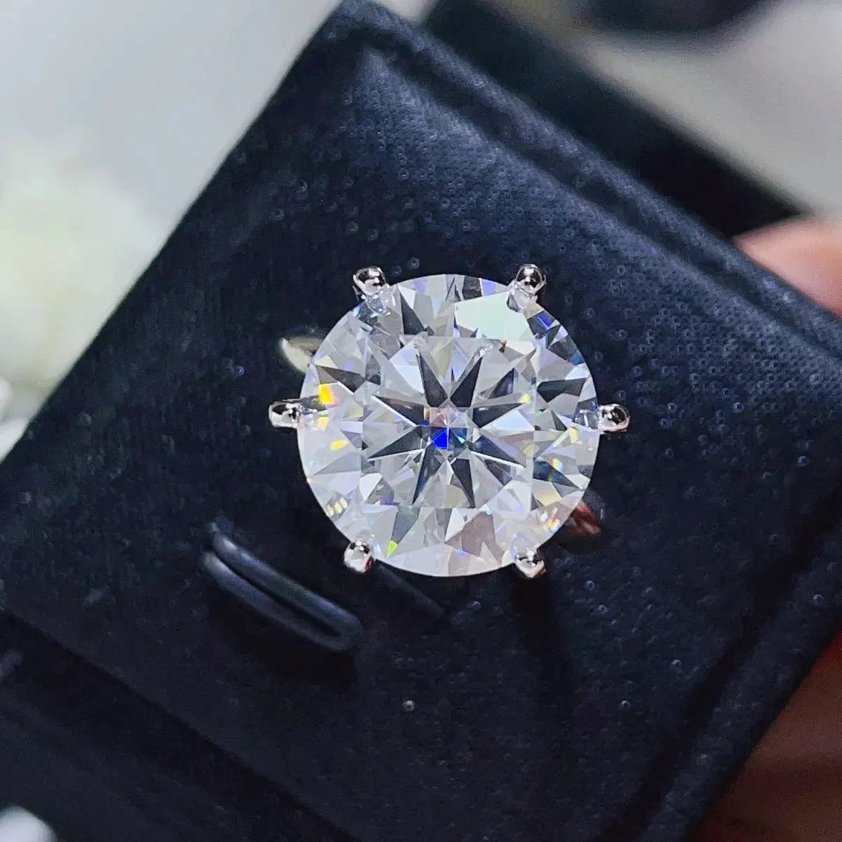 10 Carat Moissanite 925 Sterling Silver Ring by Partner Label
