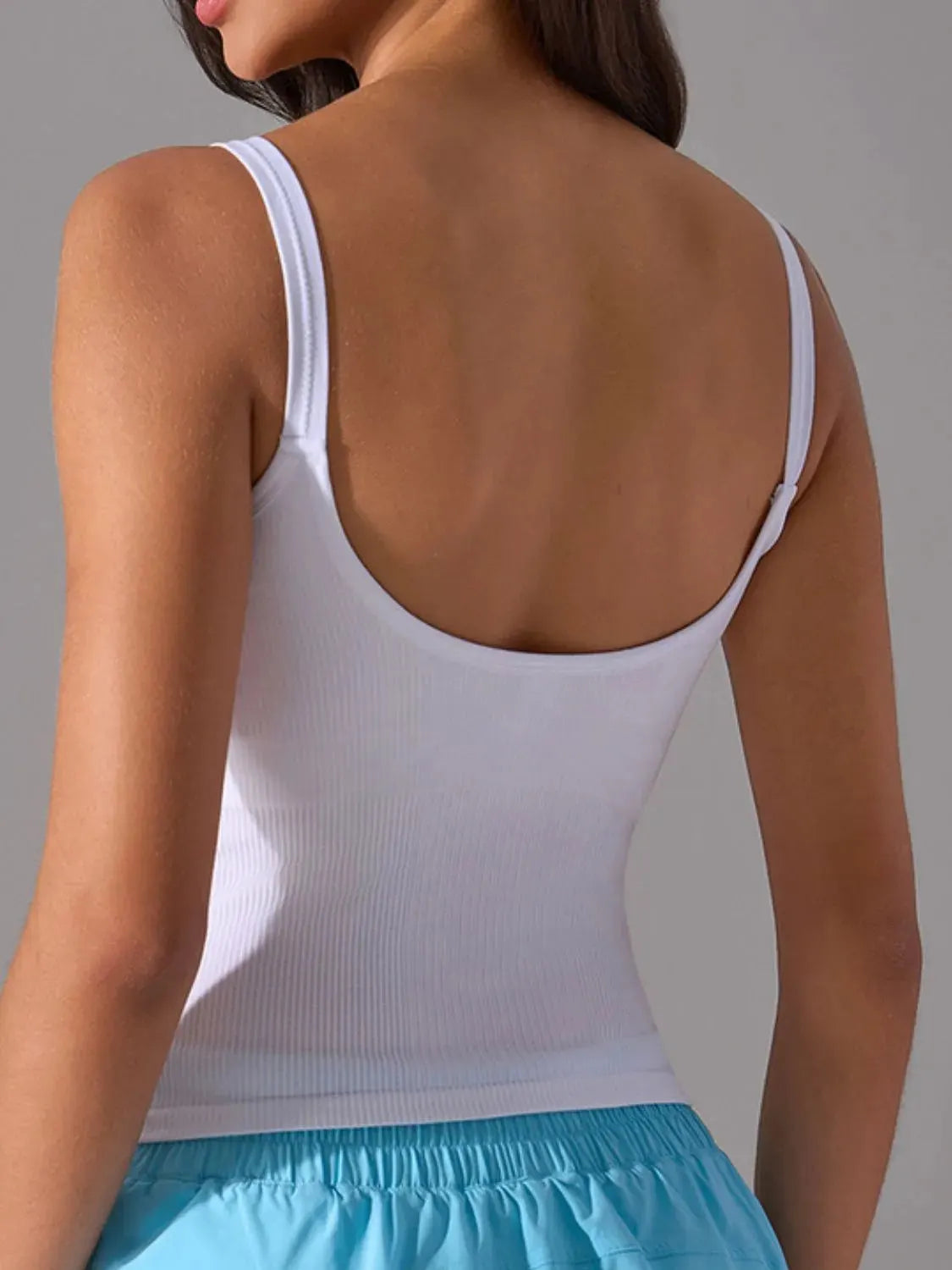 Scoop Neck Active Tank with Detachable Chest Pads by Partner Label
