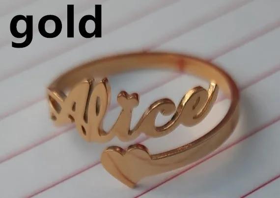 Adjustable Custom Name Stainless Steel Custom Ring by Beautiful Legend Store