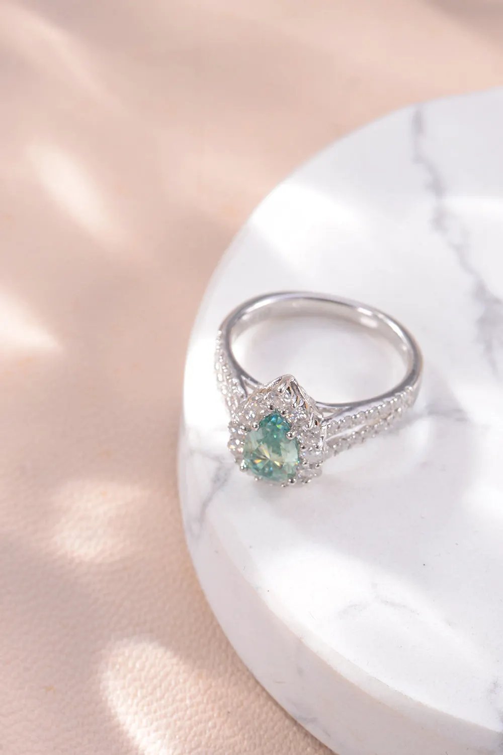 1 Carat Moissanite 925 Sterling Silver Ring by Partner Label