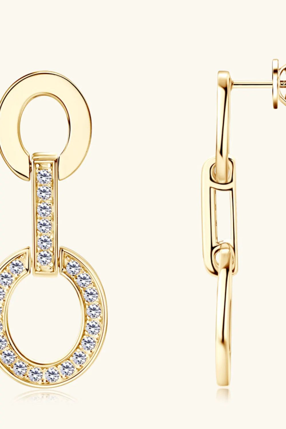 Moissanite 925 Sterling Silver Earrings by Partner Label
