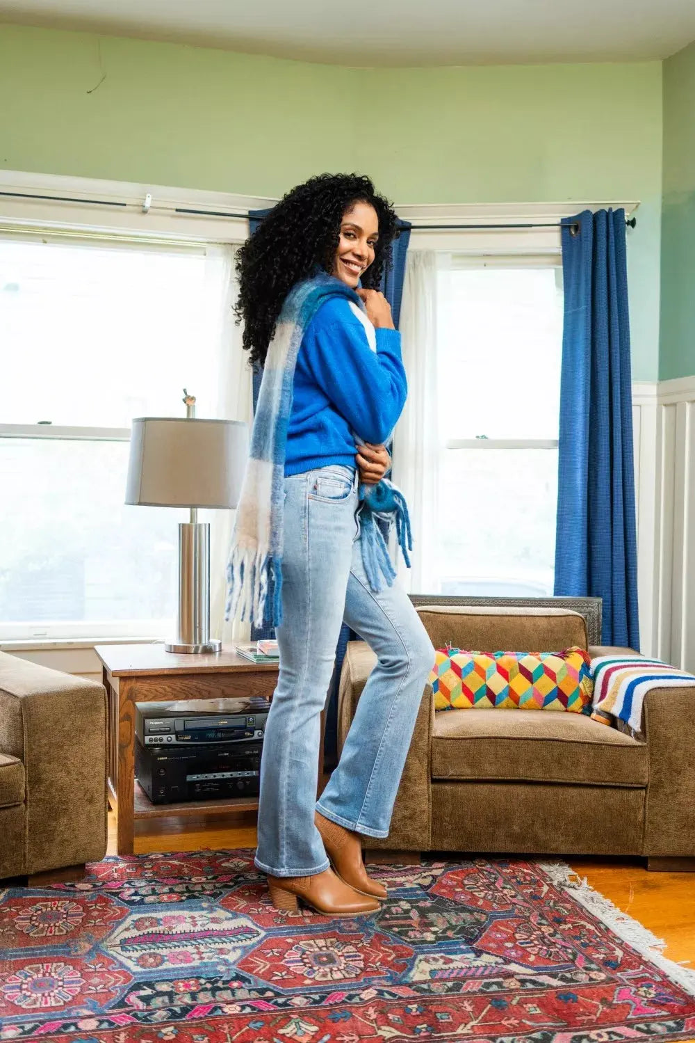 Judy Blue Mid Rise Thermal Bootcut Jeans by Judy Blue