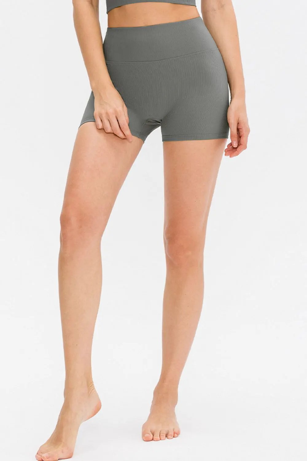 Slim Fit Wide Waistband Sports Shorts by Partner Label