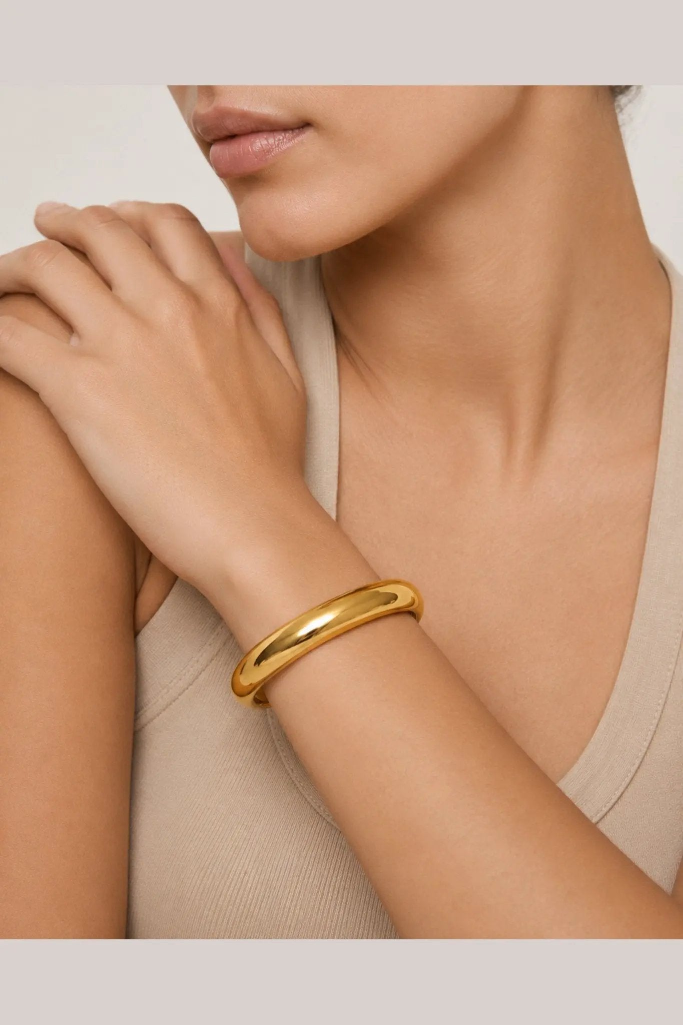 Bardot Waterproof Domed Cuff Bracelet by Akalia