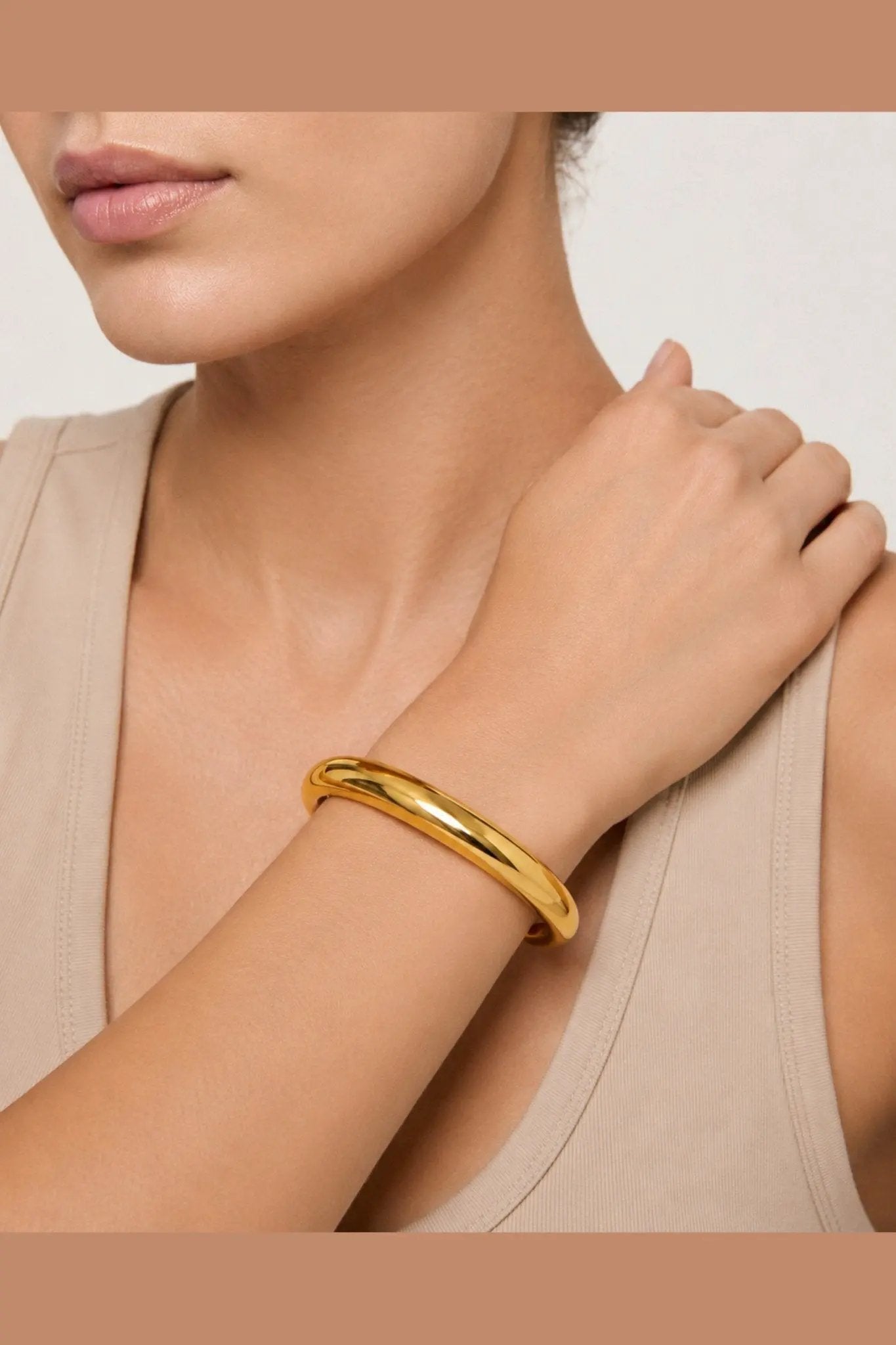 Bardot Waterproof Domed Cuff Bracelet by Akalia