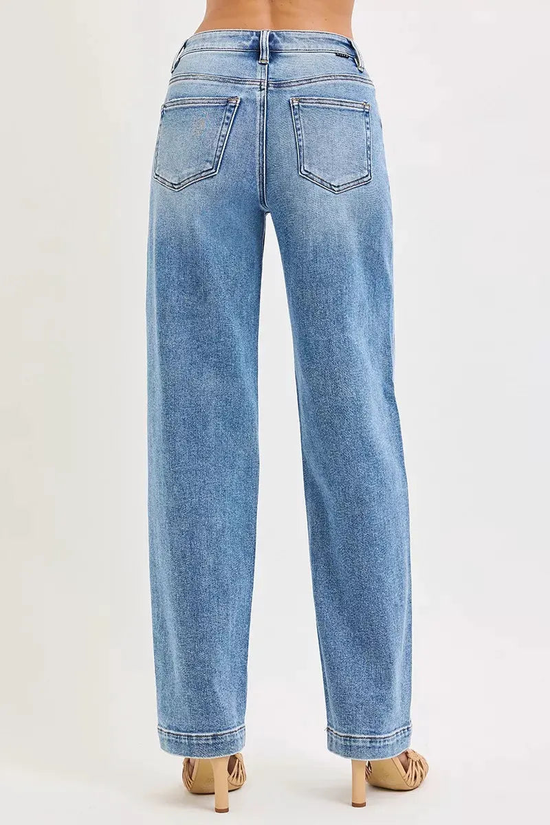 RISEN High Rise Wide Baggy Jeans by RISEN