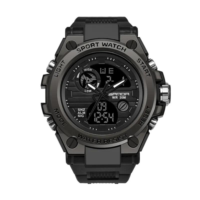 Outdoor Sports Dual Display Movement Electronic Watch by Maroon Asteria