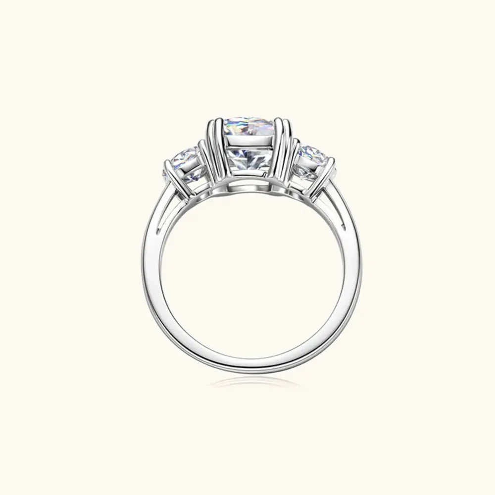 3.5 Carat Moissanite 925 Sterling Silver Ring by Partner Label