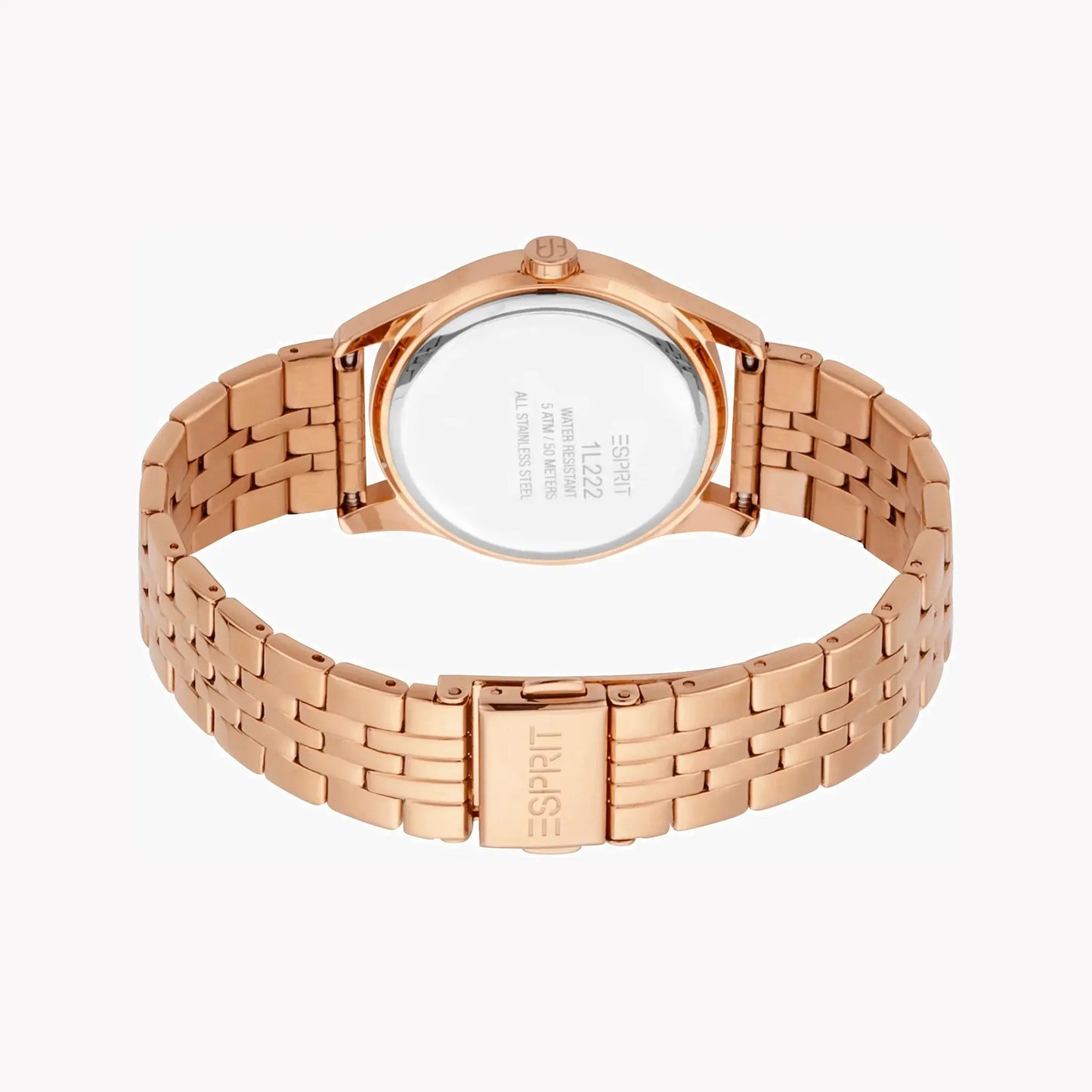 Esprit Women's Rose Gold Stainless Steel Watch, Silver Dial | Es1l199m0015 by ESPRIT