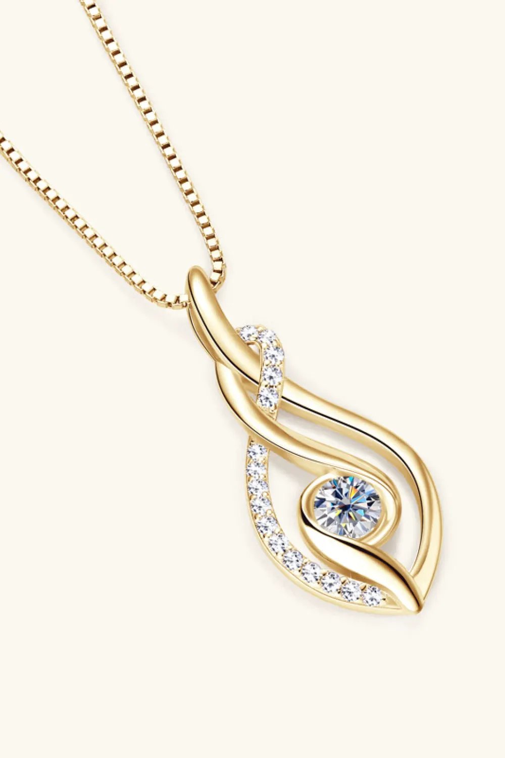 Moissanite 925 Sterling Silver Necklace by Partner Label