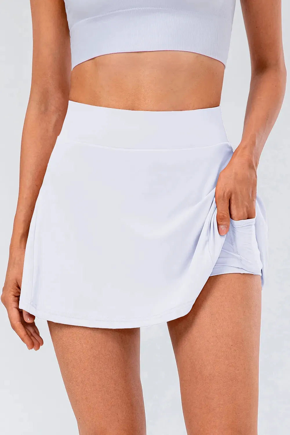 High Waist Pleated Active Skirt by Partner Label