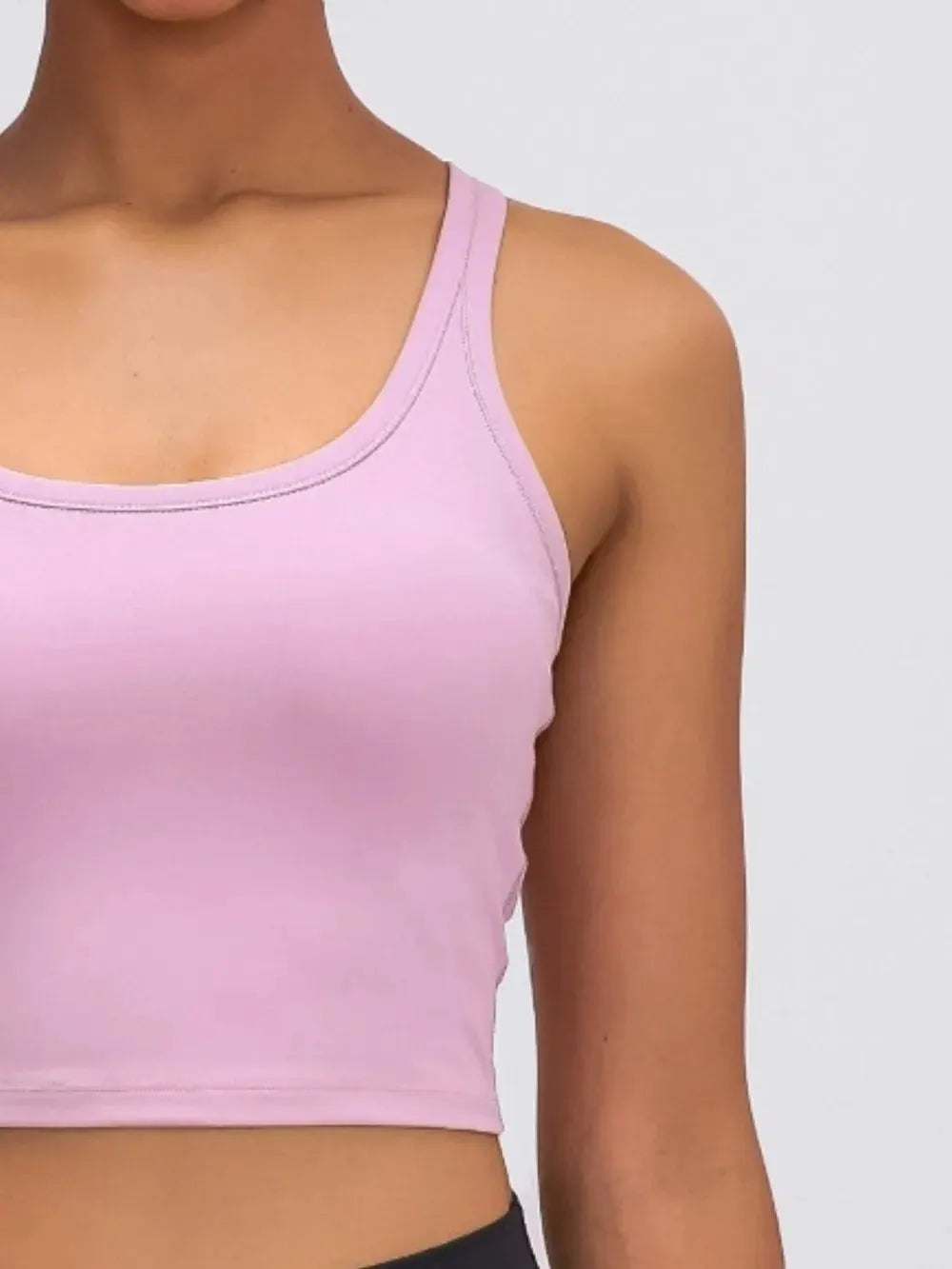 Millennia Scoop Neck Active Tank with Detachable Chest Pads by Millennia