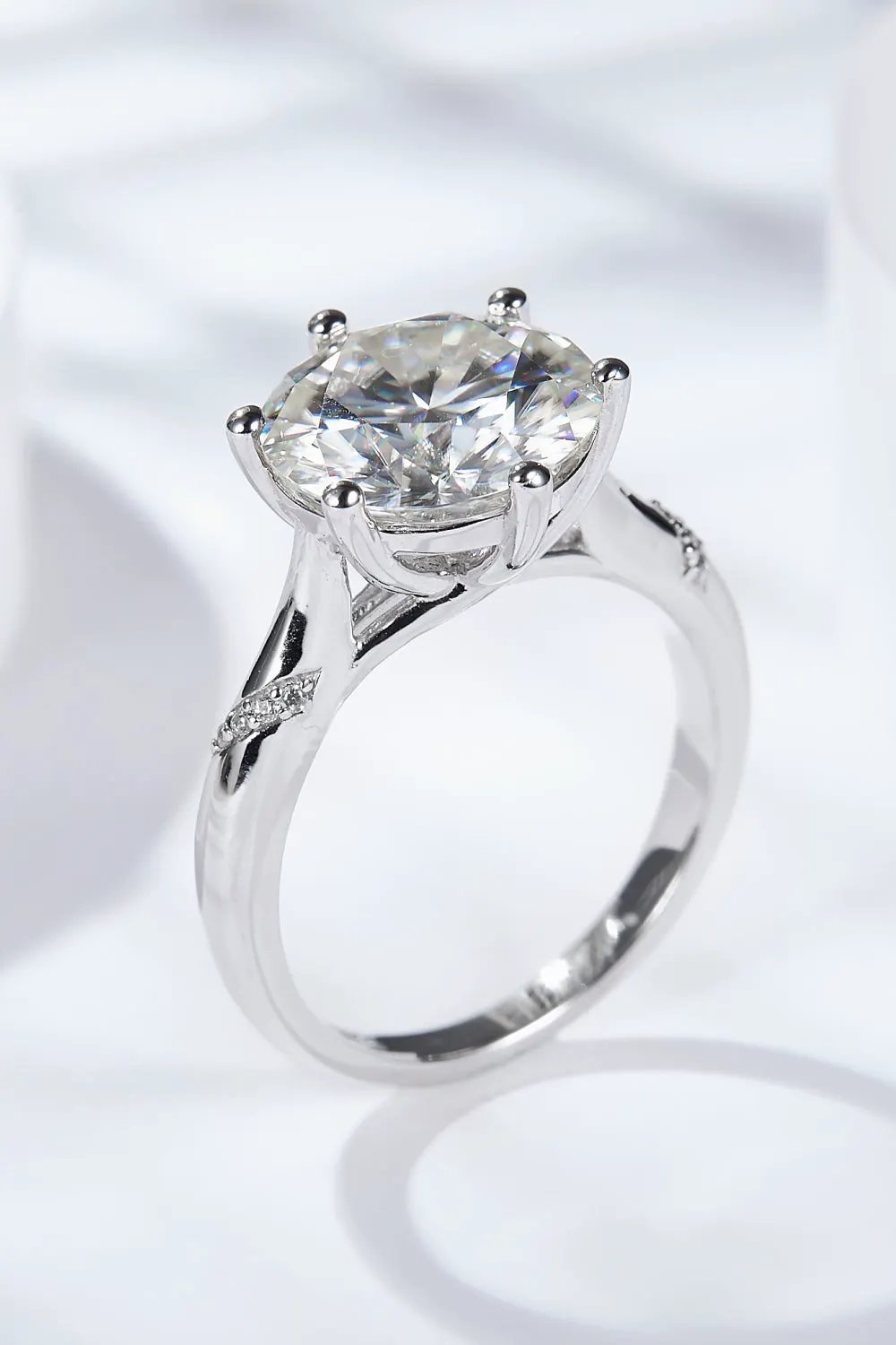 5 Carat Moissanite Solitaire Ring by Partner Label