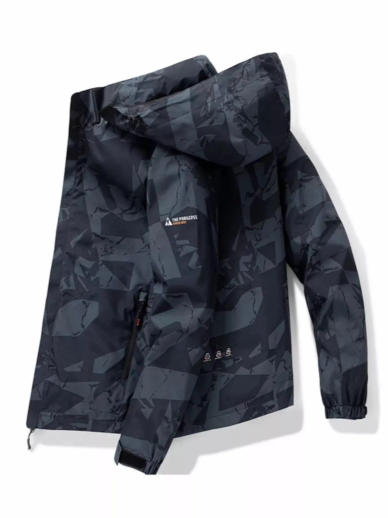 Men's Plus Size Camouflage Waterproof Outdoor Jacket by Partner Label