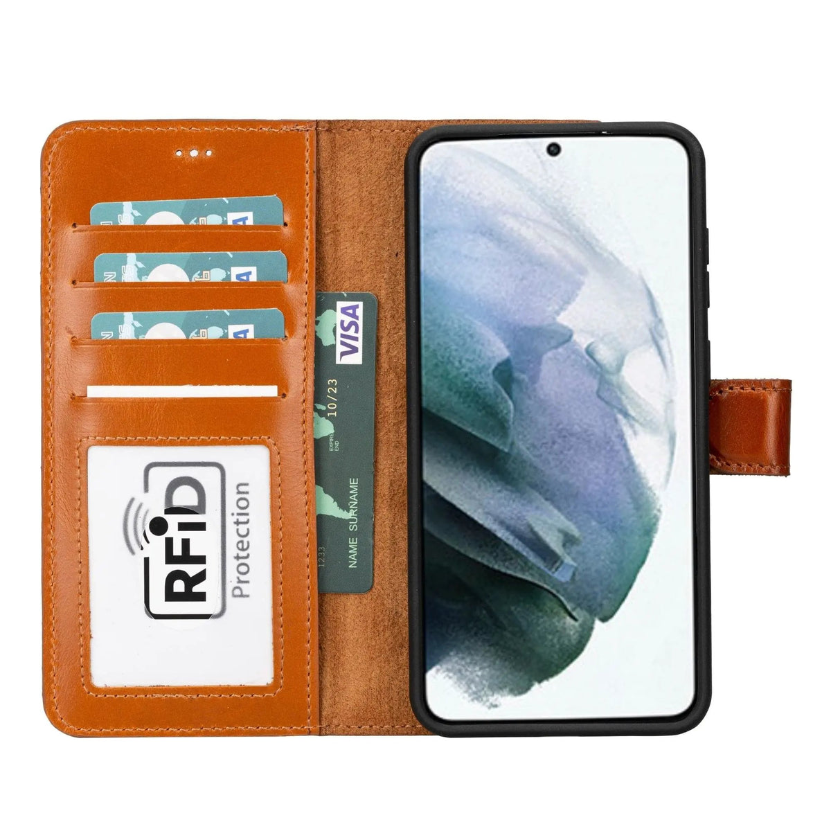 Buffalo Samsung Galaxy S21 FE Detachable Leather Wallet Case by TORONATA