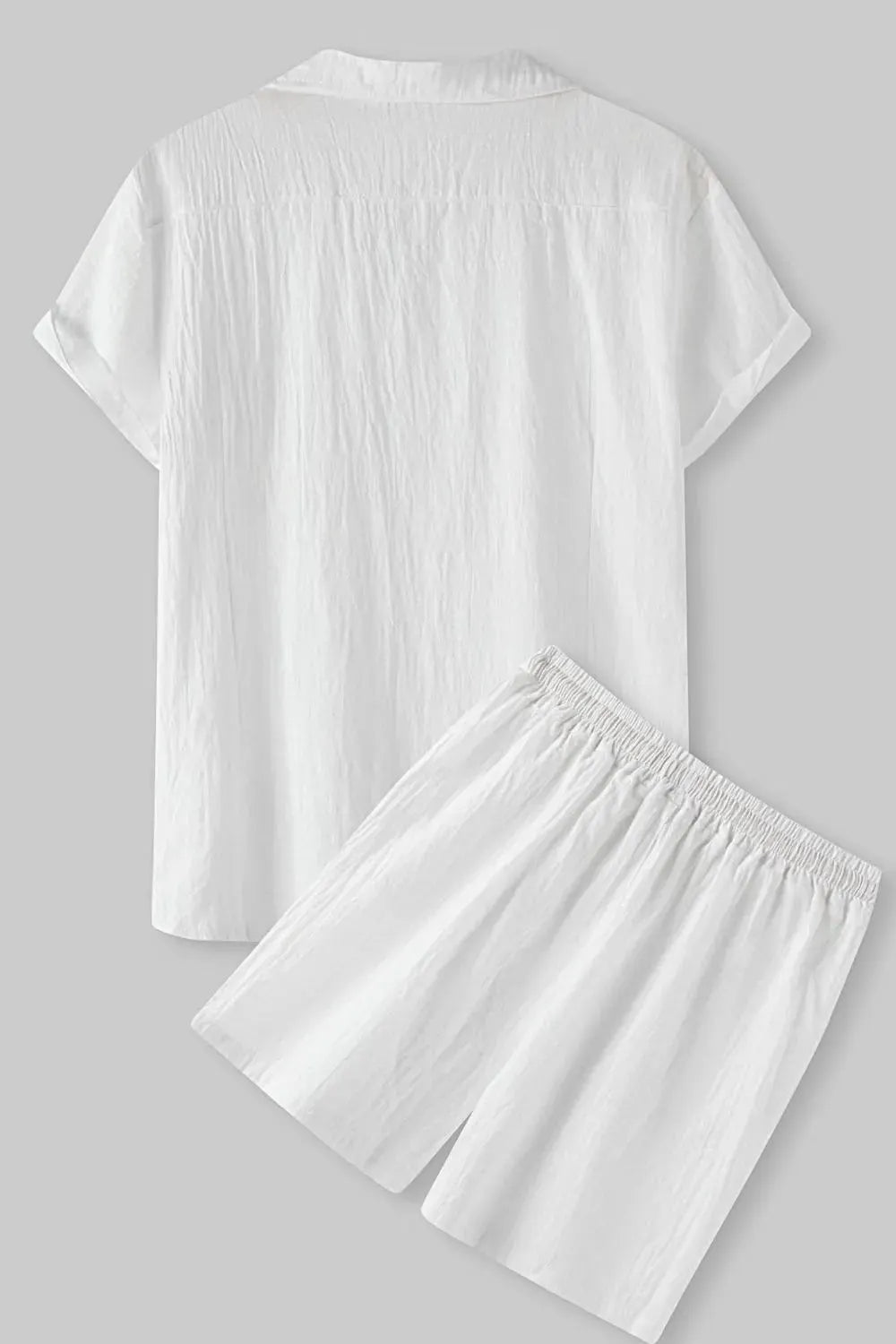 Men's Short Sleeve Shirt and Shorts Set by Trendsi