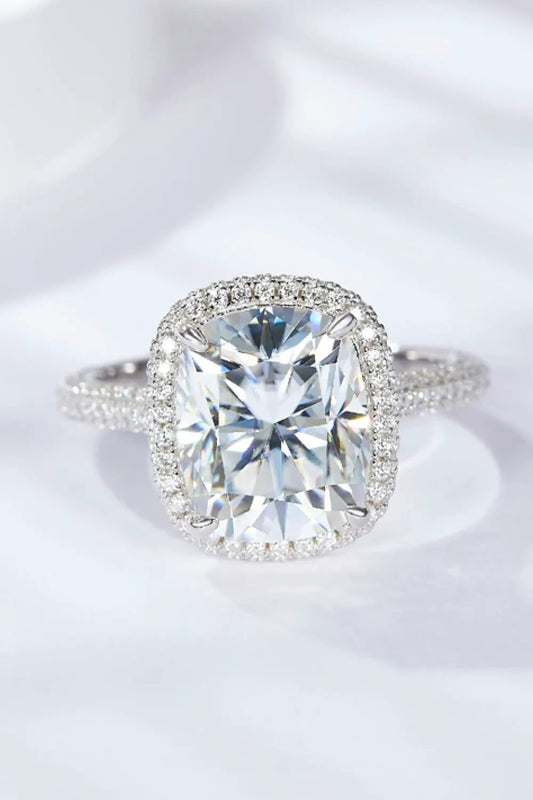 Adored 6 Carat Moissanite Halo Ring by Partner Label