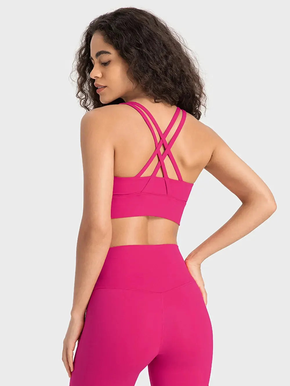 Millennia Crisscross Scoop Neck Active Tank by Millennia
