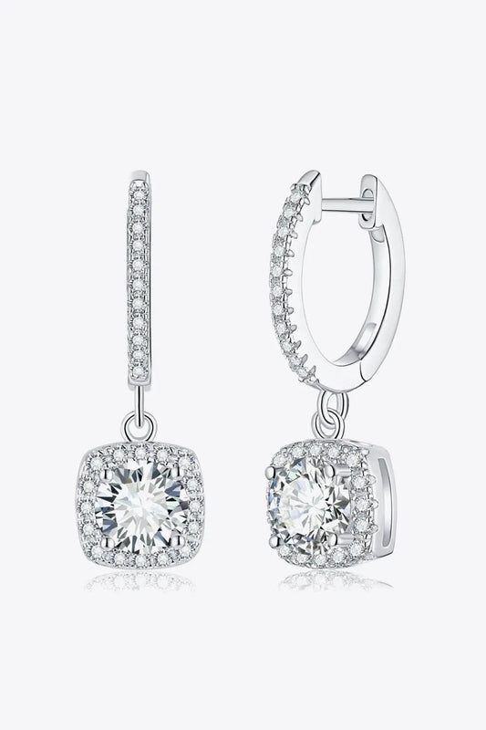 Adored Moissanite Huggie Drop Earrings by Partner Label