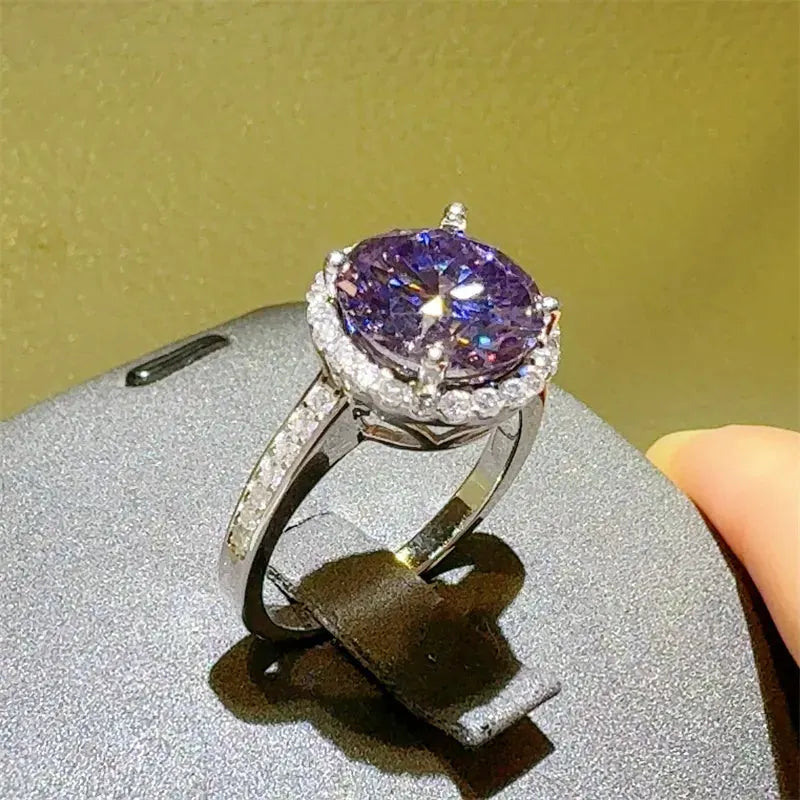 3 Carat Moissanite Zircon 925 Sterling Silver Ring by Partner Label