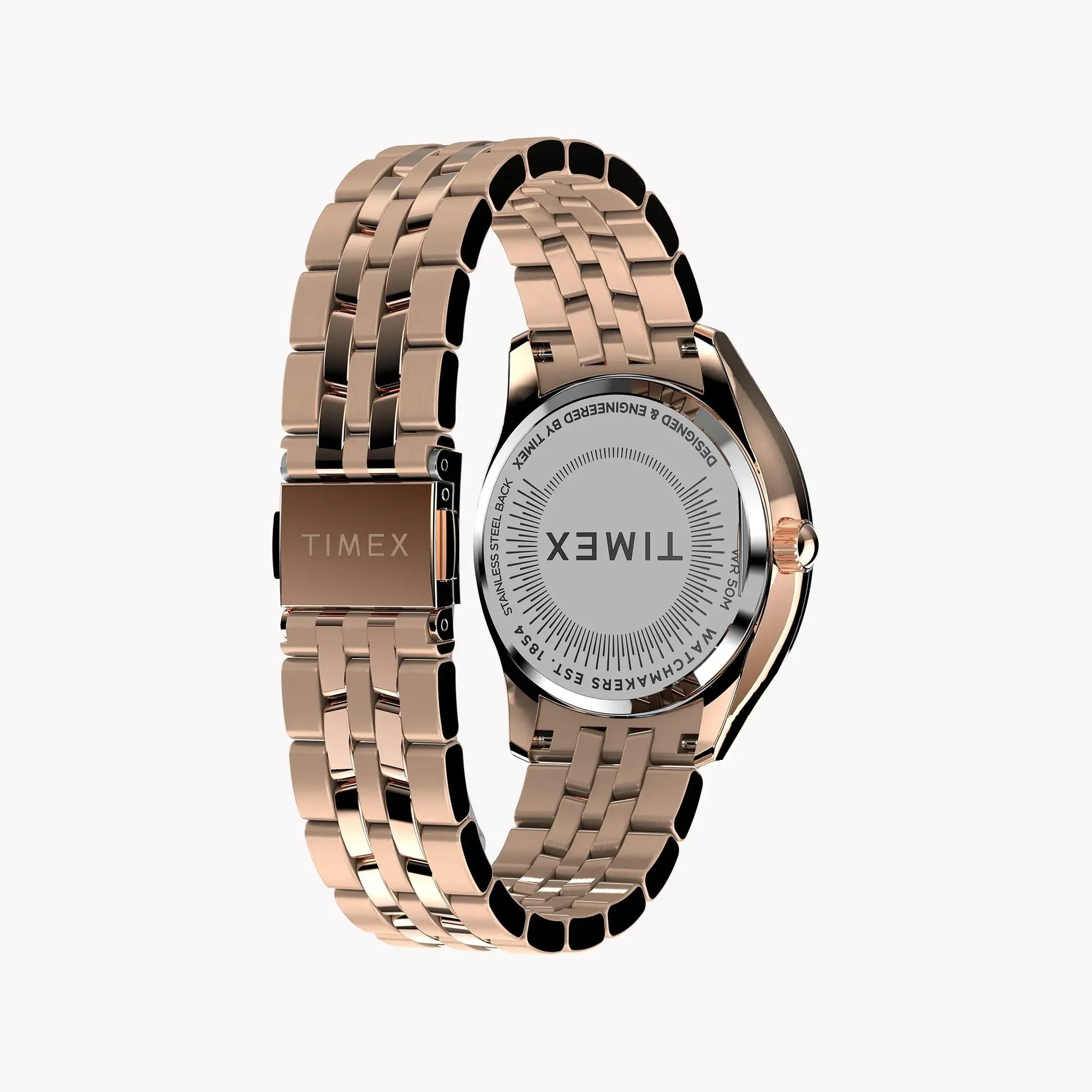 Timex Women's Rose Gold-Tone Watch, Black Dial | Tw2w17800 by TIMEX