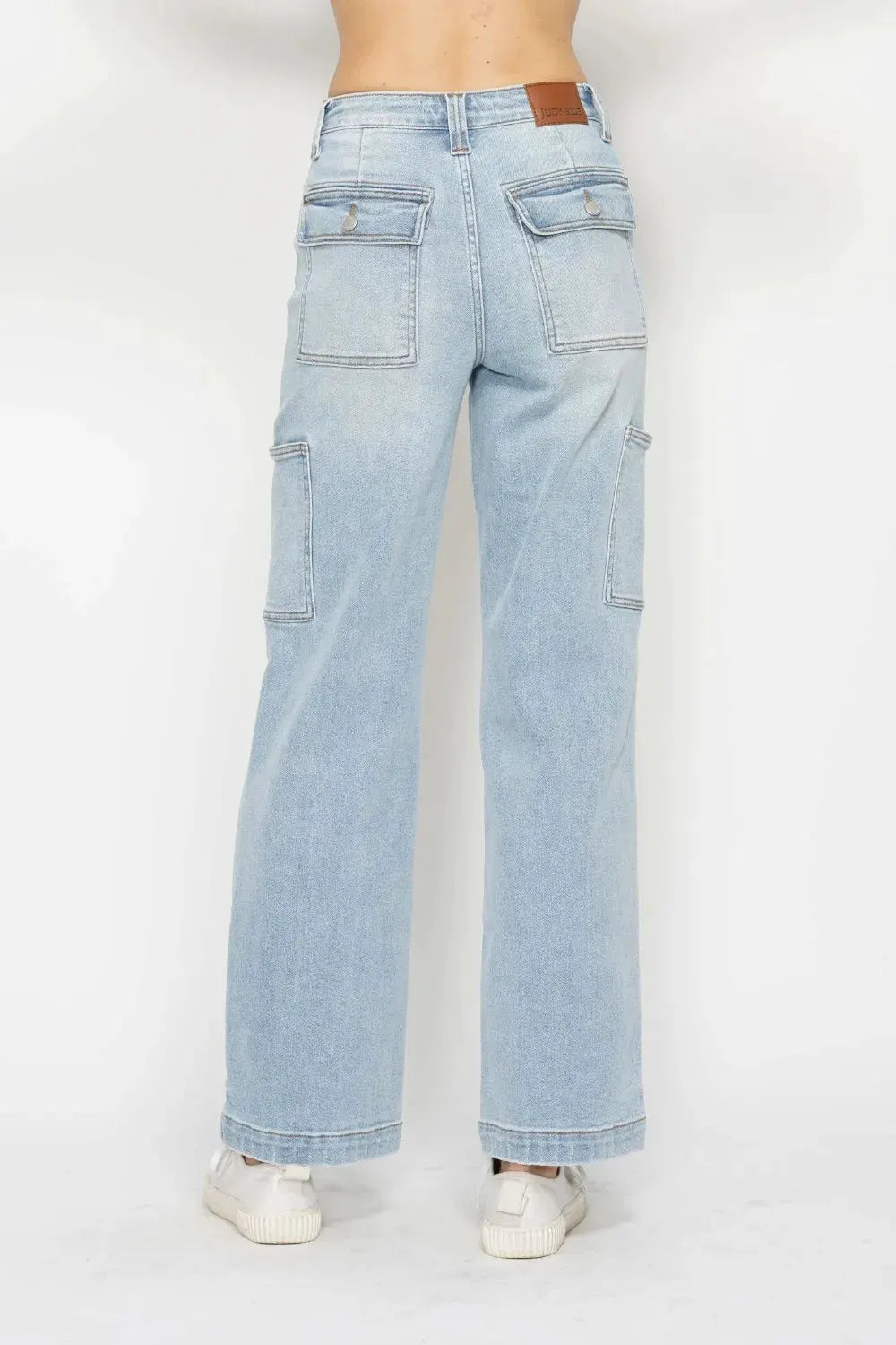 Judy Blue Full Size High Waist Straight Cargo Jeans by Judy Blue