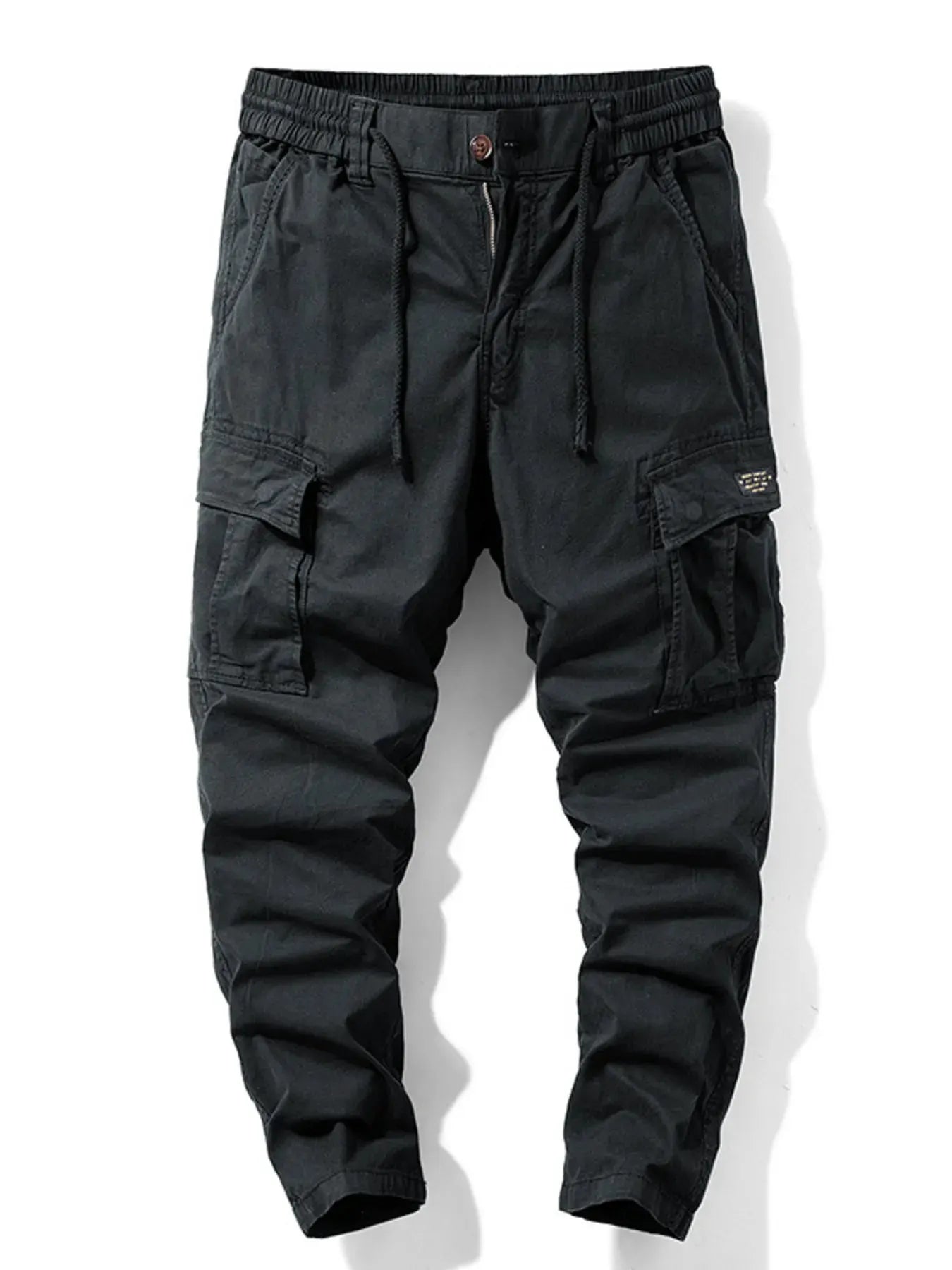 Men's Cargo Pants with Drawstring Waist by Trendsi
