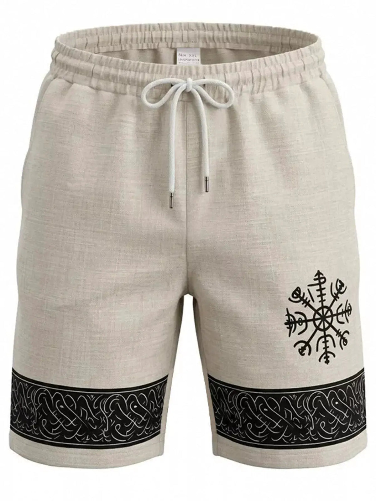 Men's Full Size Linen Blend Drawstring Shorts Plus Size by Partner Label