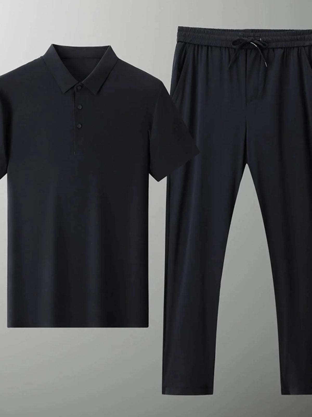 Men's Full Size Button Detail Short Sleeve Polo Plus Size by Trendsi