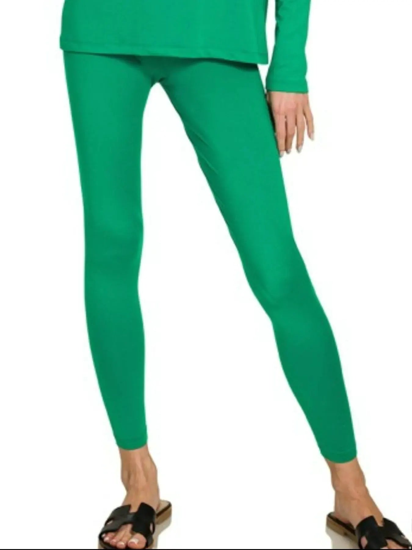 Zenana Microfiber Round Neck Top and Leggings Set by Zenana