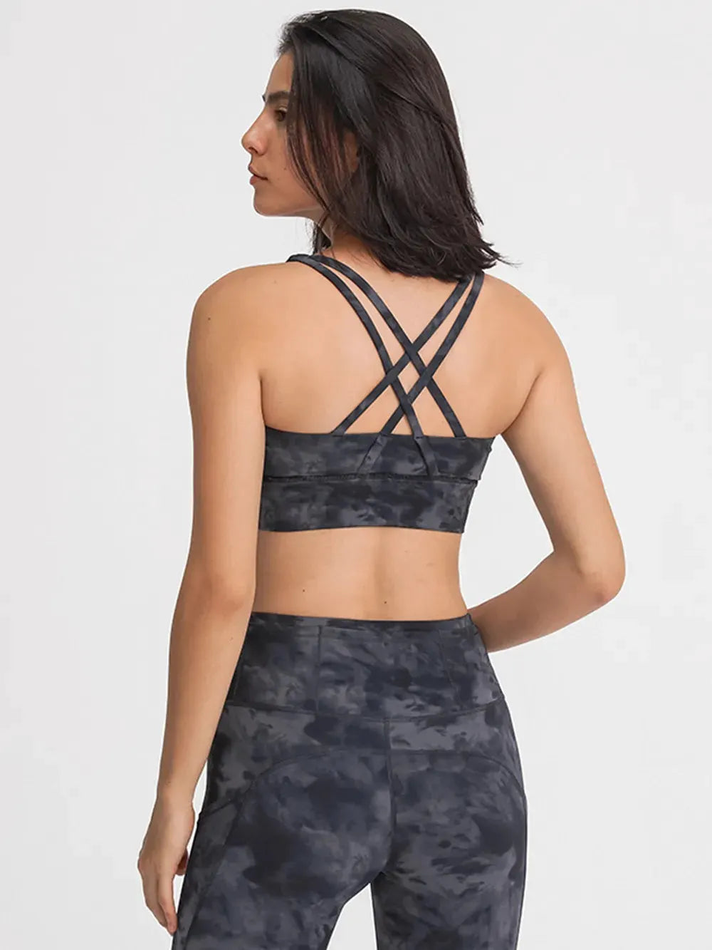 Millennia Crisscross Scoop Neck Active Tank by Millennia