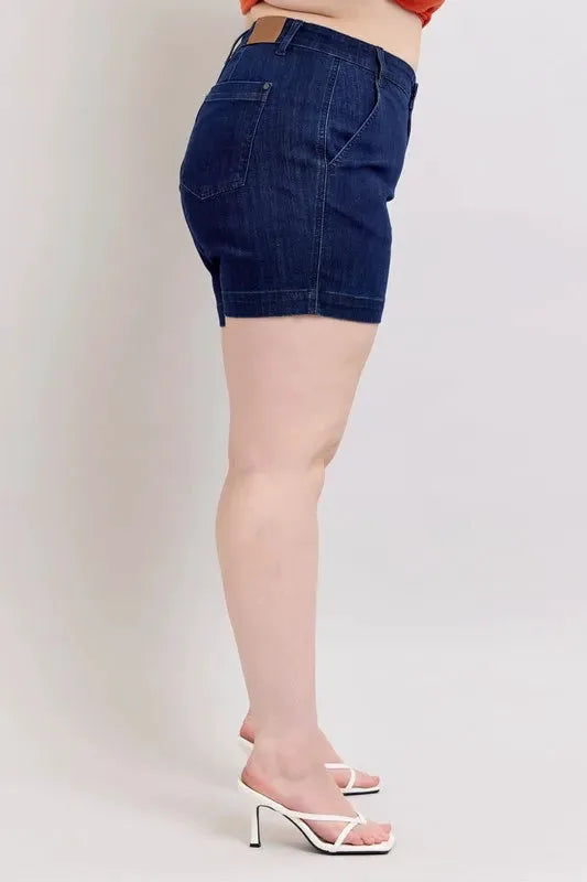 Judy Blue Full Size High Waist Denim Shorts Plus Size by Judy Blue