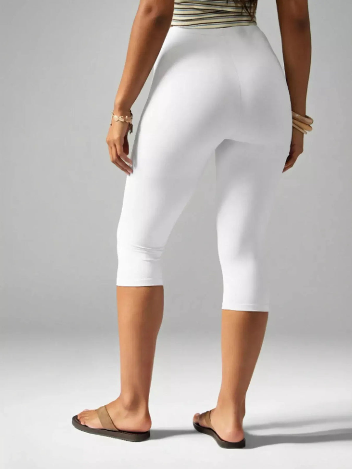 High-Waisted Active Capri Leggings by Trendsi