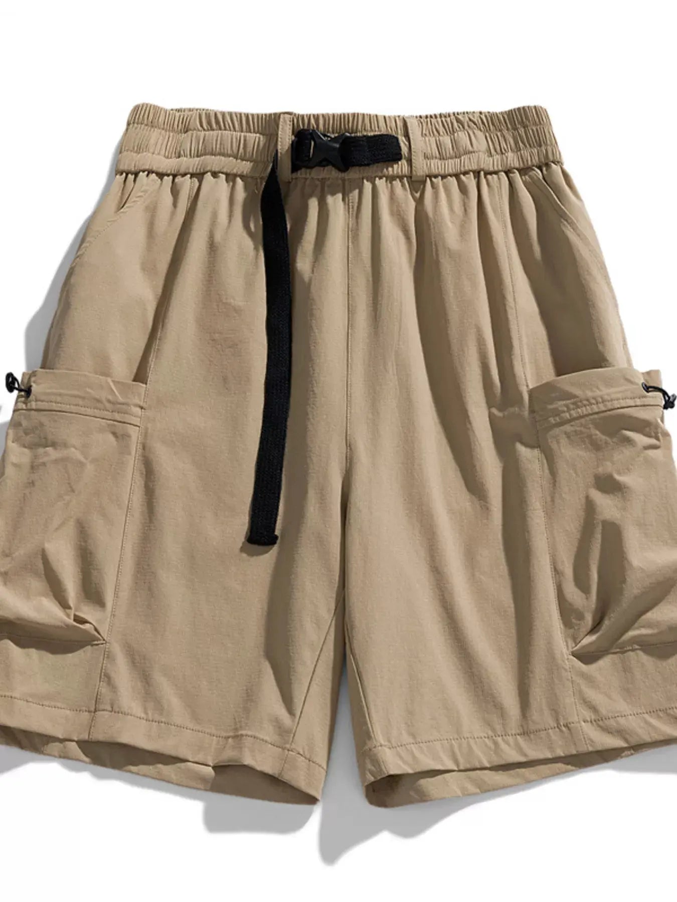 Men's Plus Size Drawstring Cargo Shorts by Trendsi