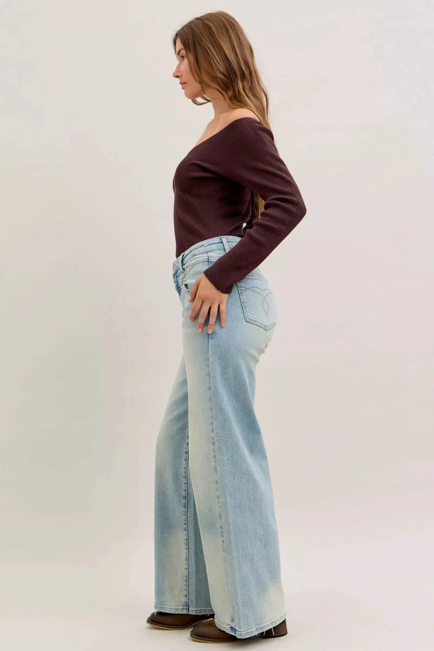 Judy Blue High Waist Column Straight Jeans by Judy Blue