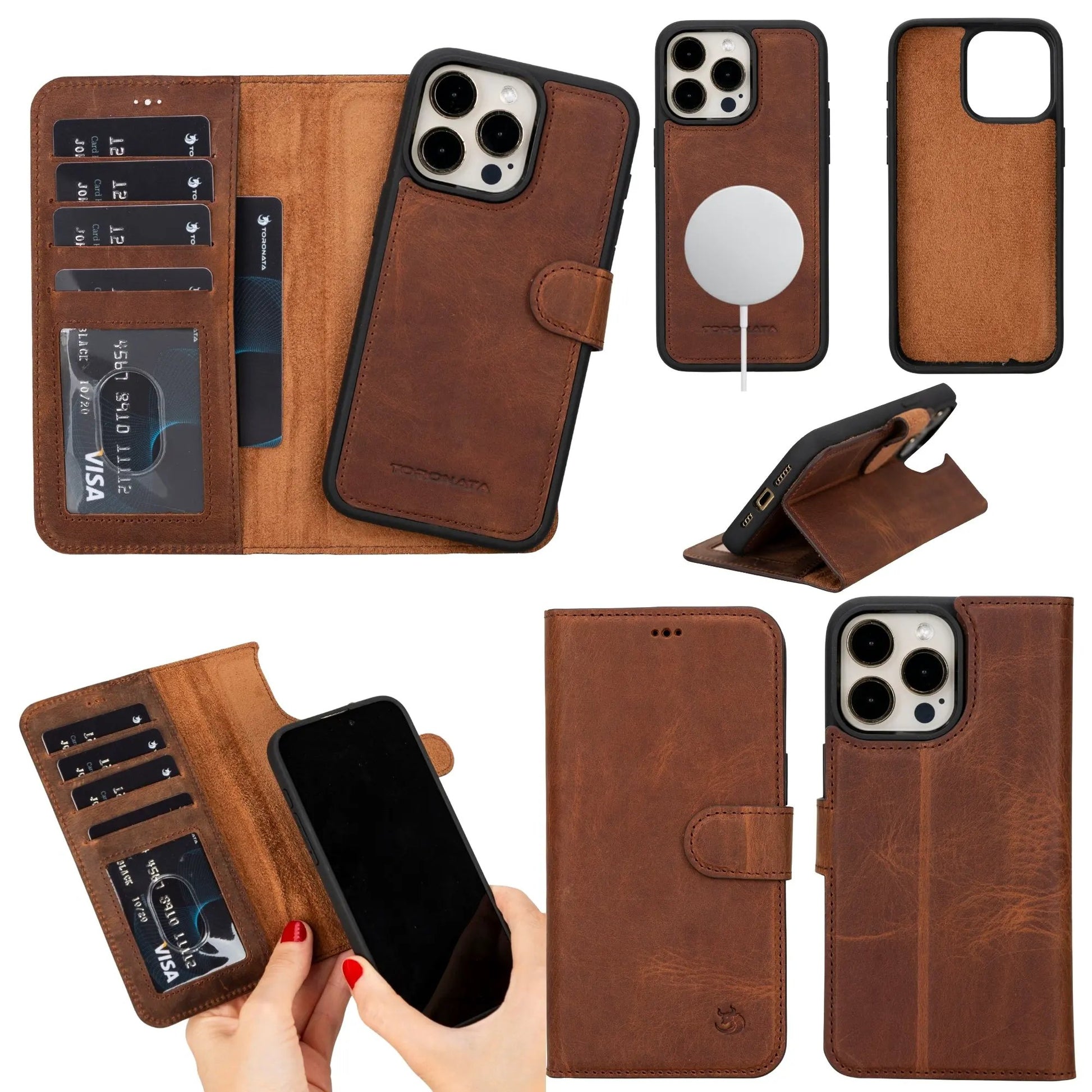 Casper Leather iPhone 14 Pro Wallet Case | MagSafe by TORONATA