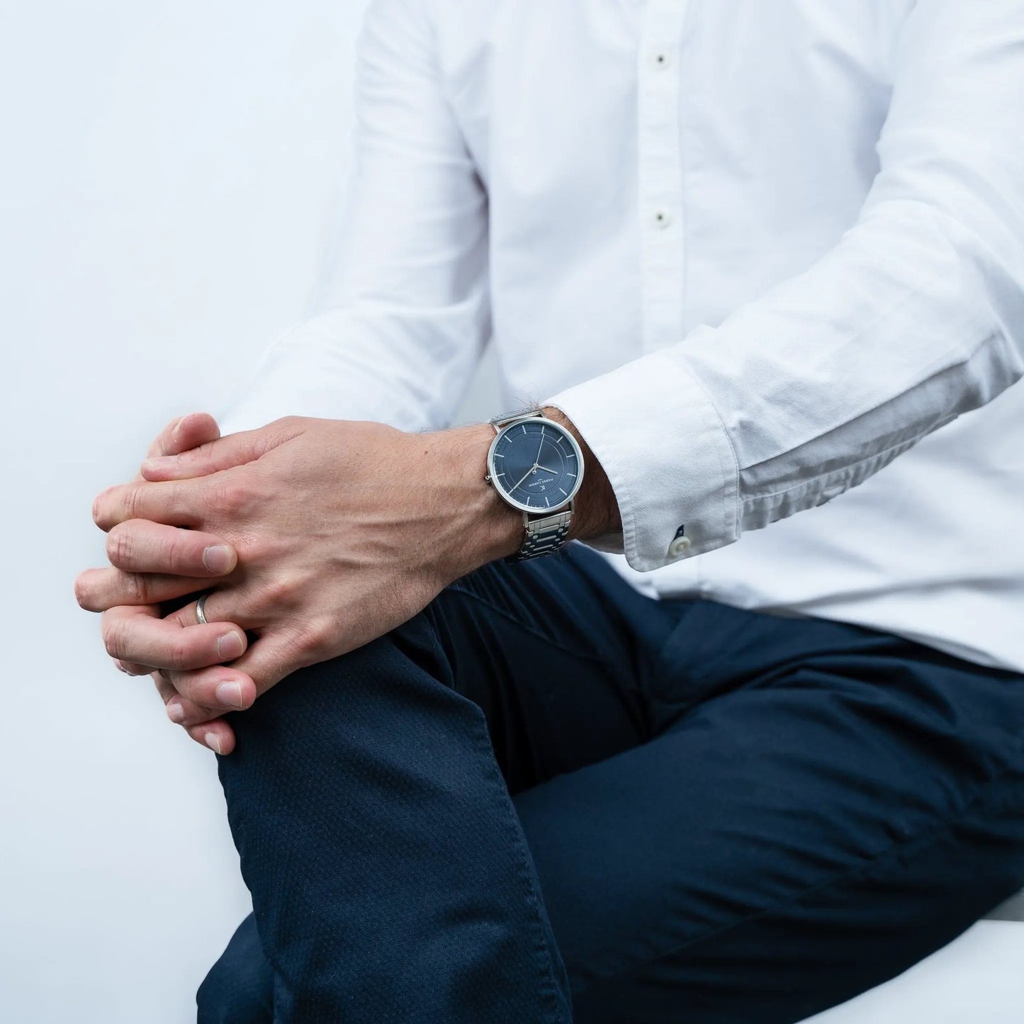 Pierre Cardin Men's Silver Watch, Blue Dial | Cbn.3032 by PIERRE CARDIN