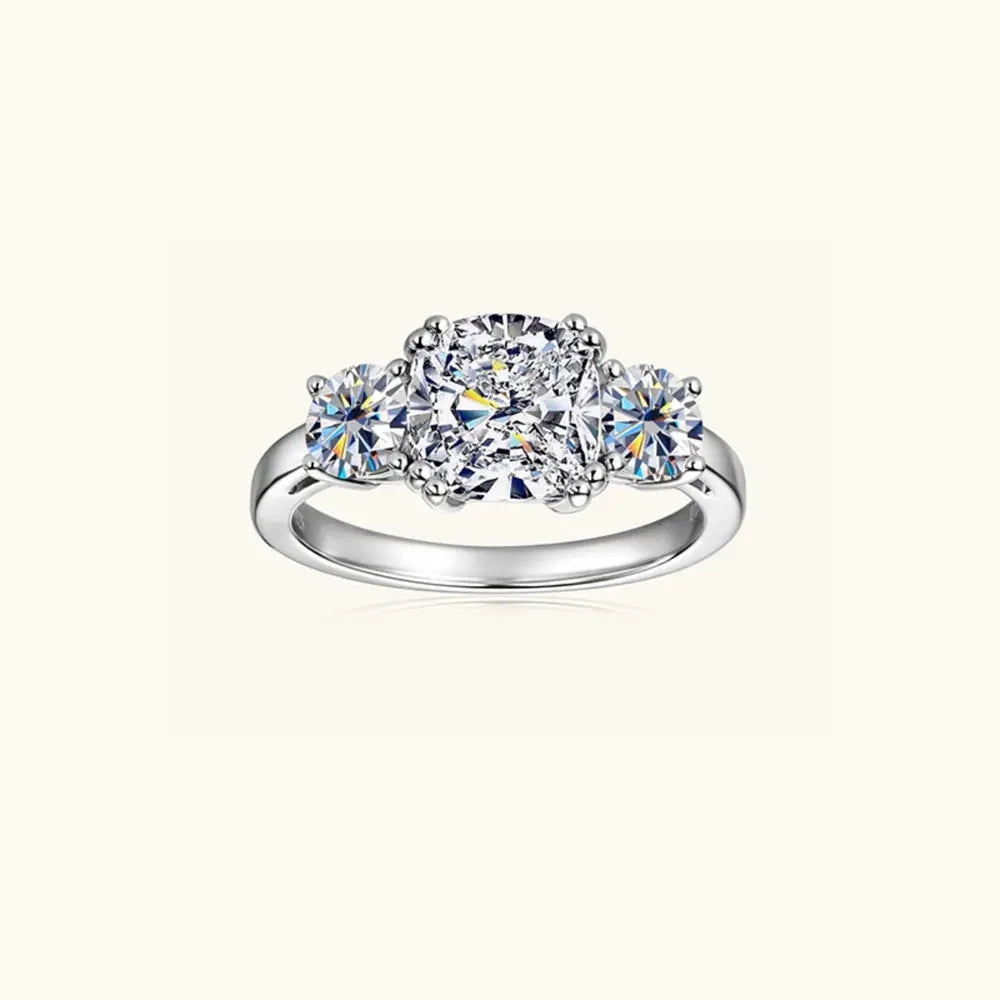 3.5 Carat Moissanite 925 Sterling Silver Ring by Partner Label