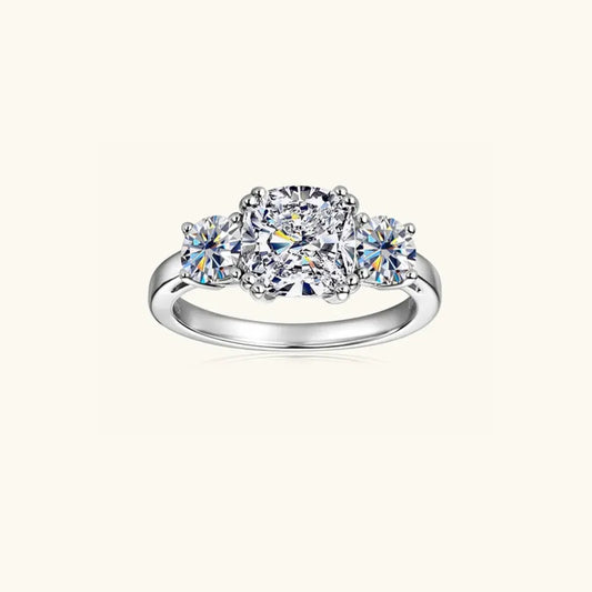 3.5 Carat Moissanite 925 Sterling Silver Ring by Partner Label